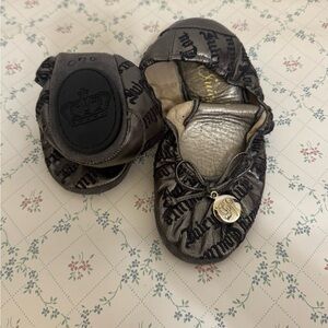 Juicy Couture fold up ballet flats